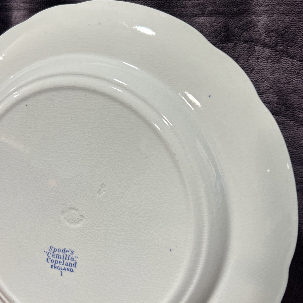 Set of 4 Vintage Copeland Spode’s Camilla Blue 10.25” Dinner Plates England