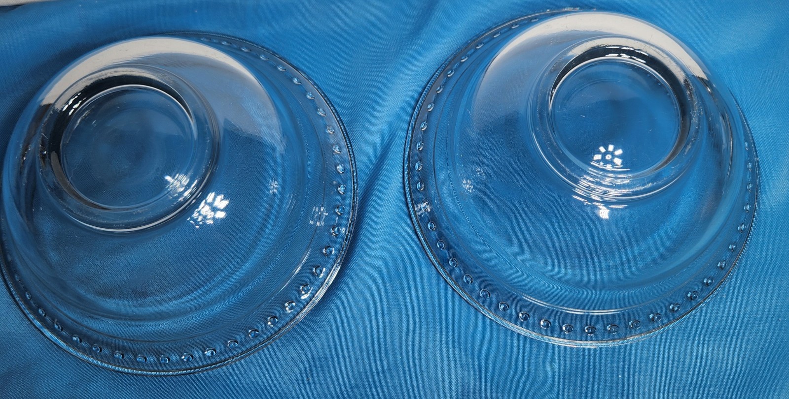 Anchor Hocking Isabella pattern clear glass bowls (2) 6.5in