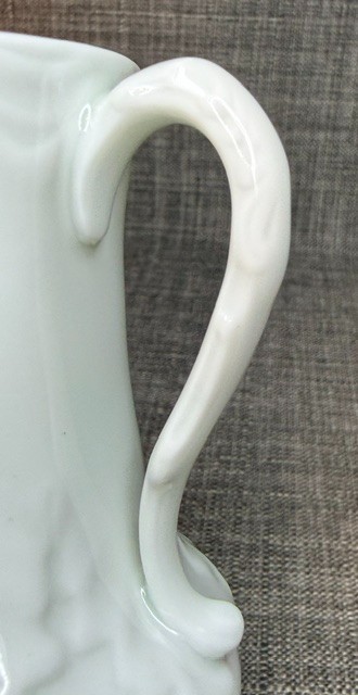 VTG Giraud Limoges France Cup & Saucer White Embossed Scalloped Fine Porcelain