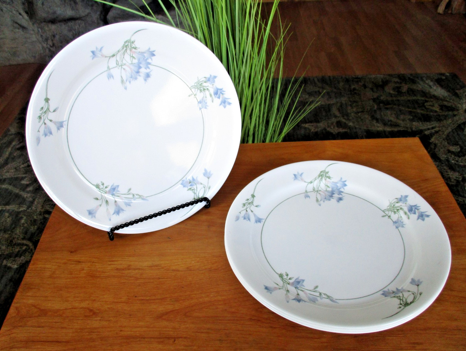 Vintage Corelle Corning “Blue Dusk” 4 Dinner Plates 10 1/4″