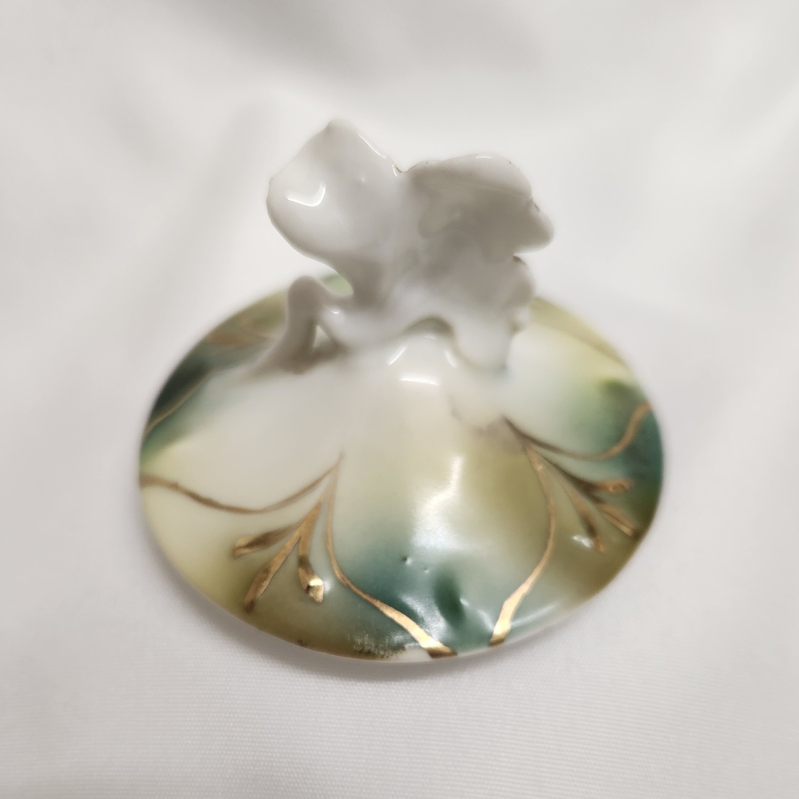 RS Prussia Antique Porcelain Small Teapot Floral Pattern With Lid