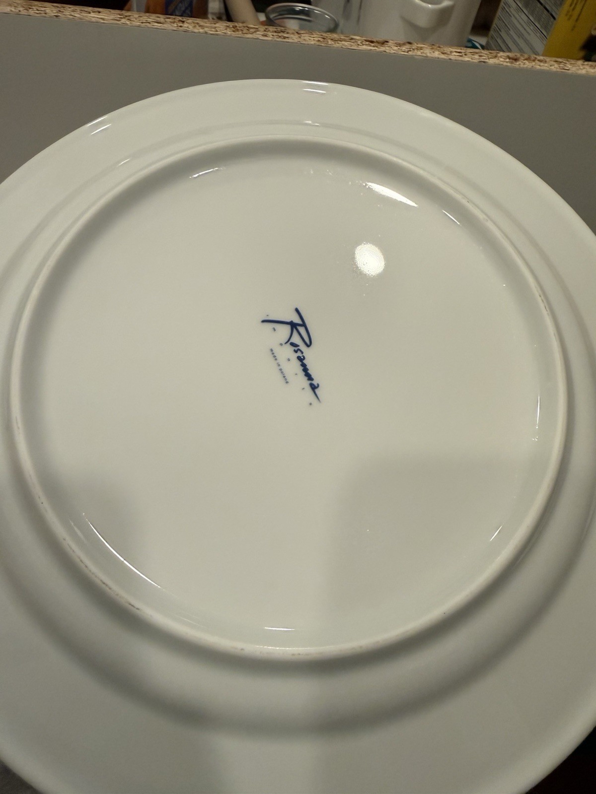 Set of 4 Blue/White Rosanna Poland 12” Dinner/“Chop” Plates