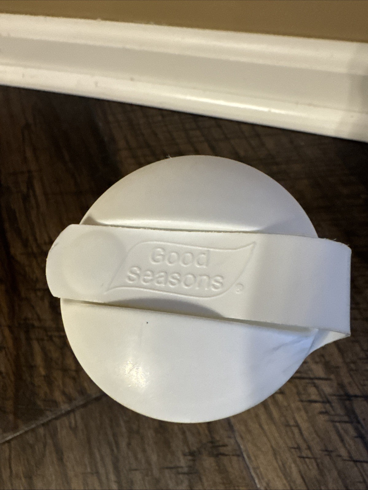 Good Seasons Salad Dressing Glass Bottle Cruet Shaker White Snap Top Lid A17