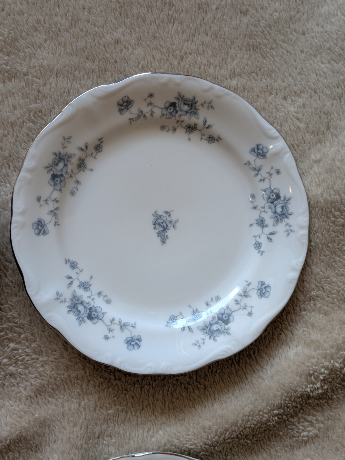 Johann Haviland Bavaria Germany Blue Garland 6.25″ Bread Butter Plate set of 8