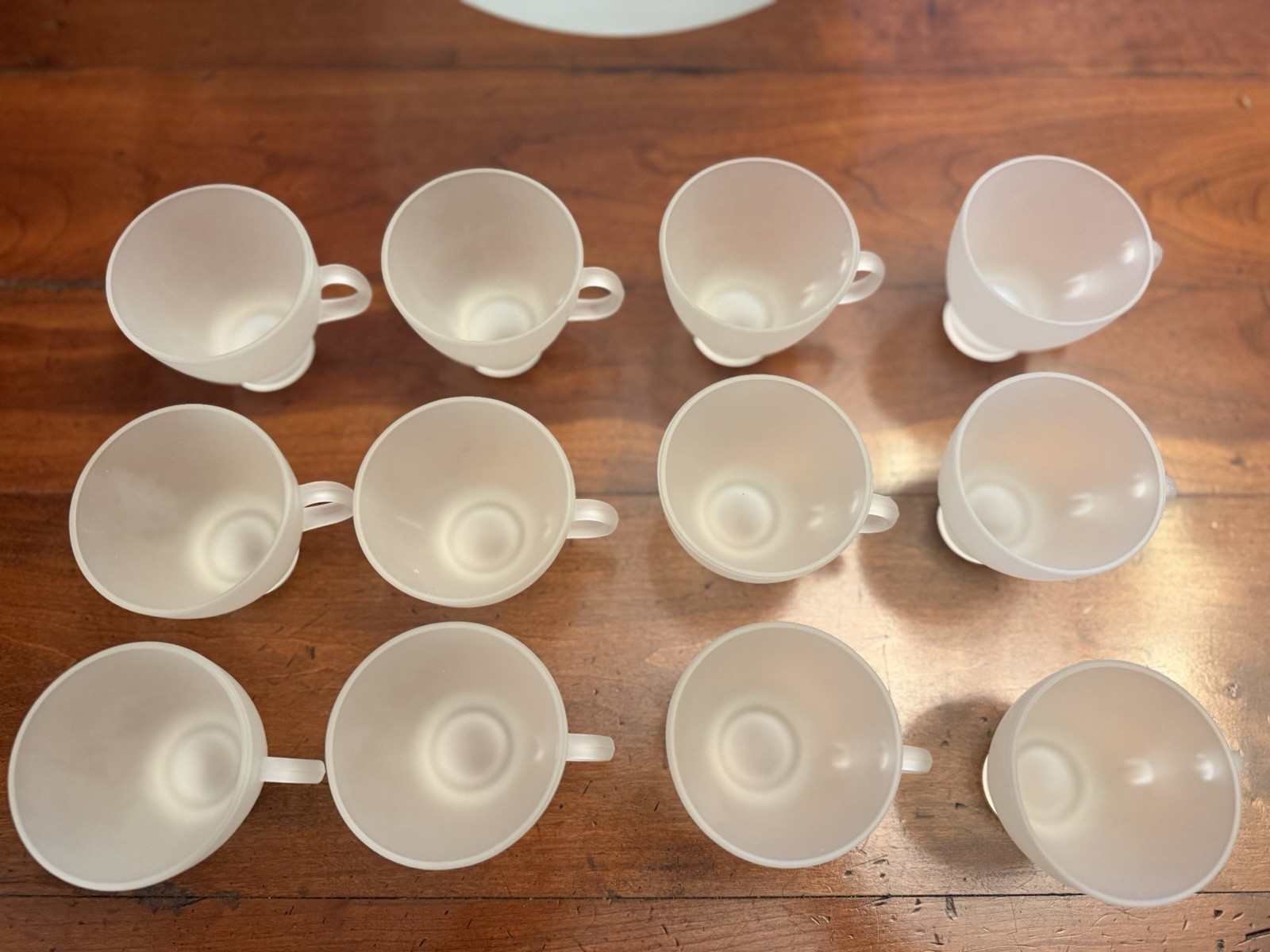Vintage Frosted Punch Bowl 25 Piece Set Cups & Hooks Vintage MCM