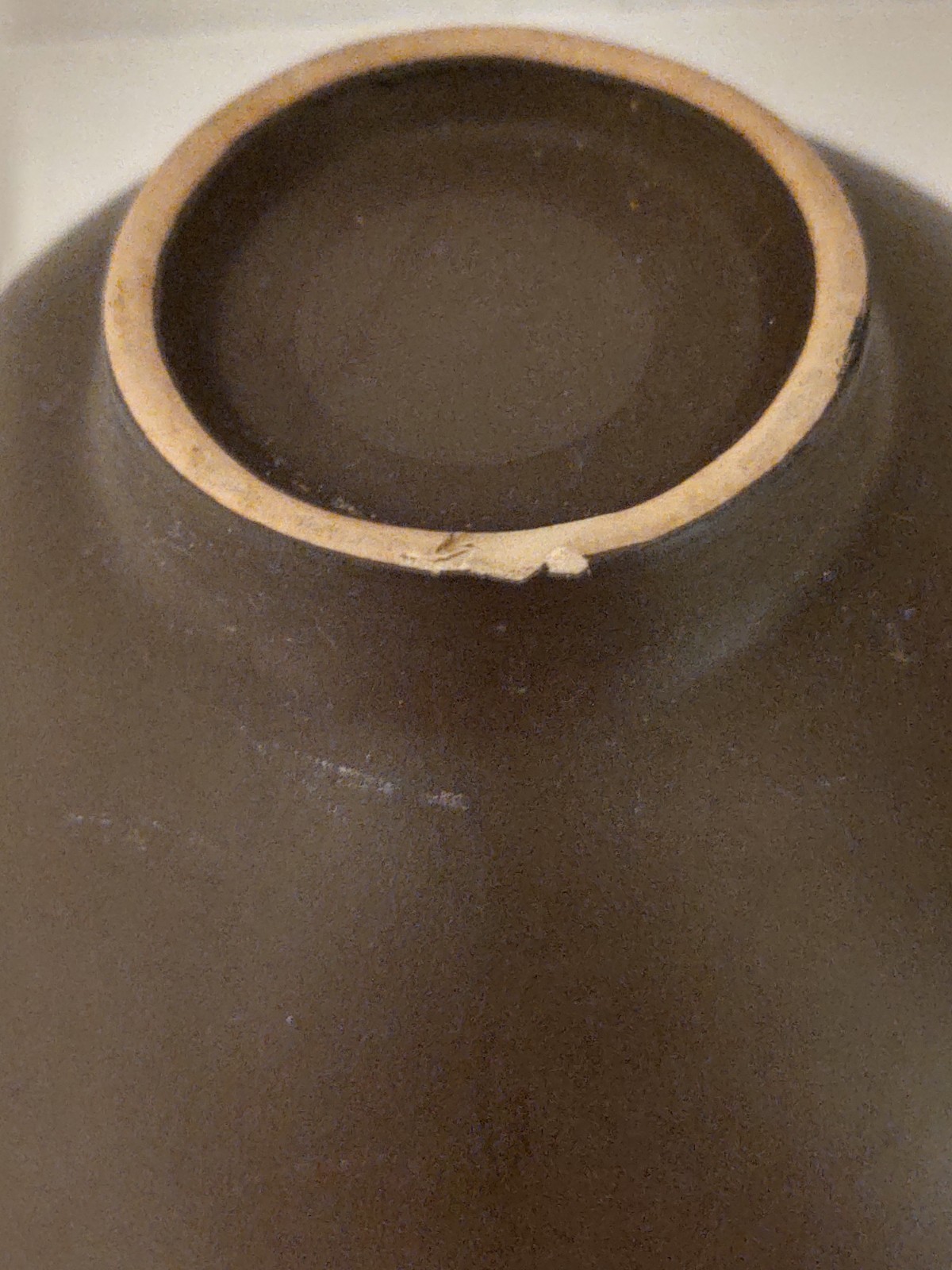Vtg.MCM Freeform Chocolate & Butterscotch Brown Two Tone Pedestal Bowl-Read Des.
