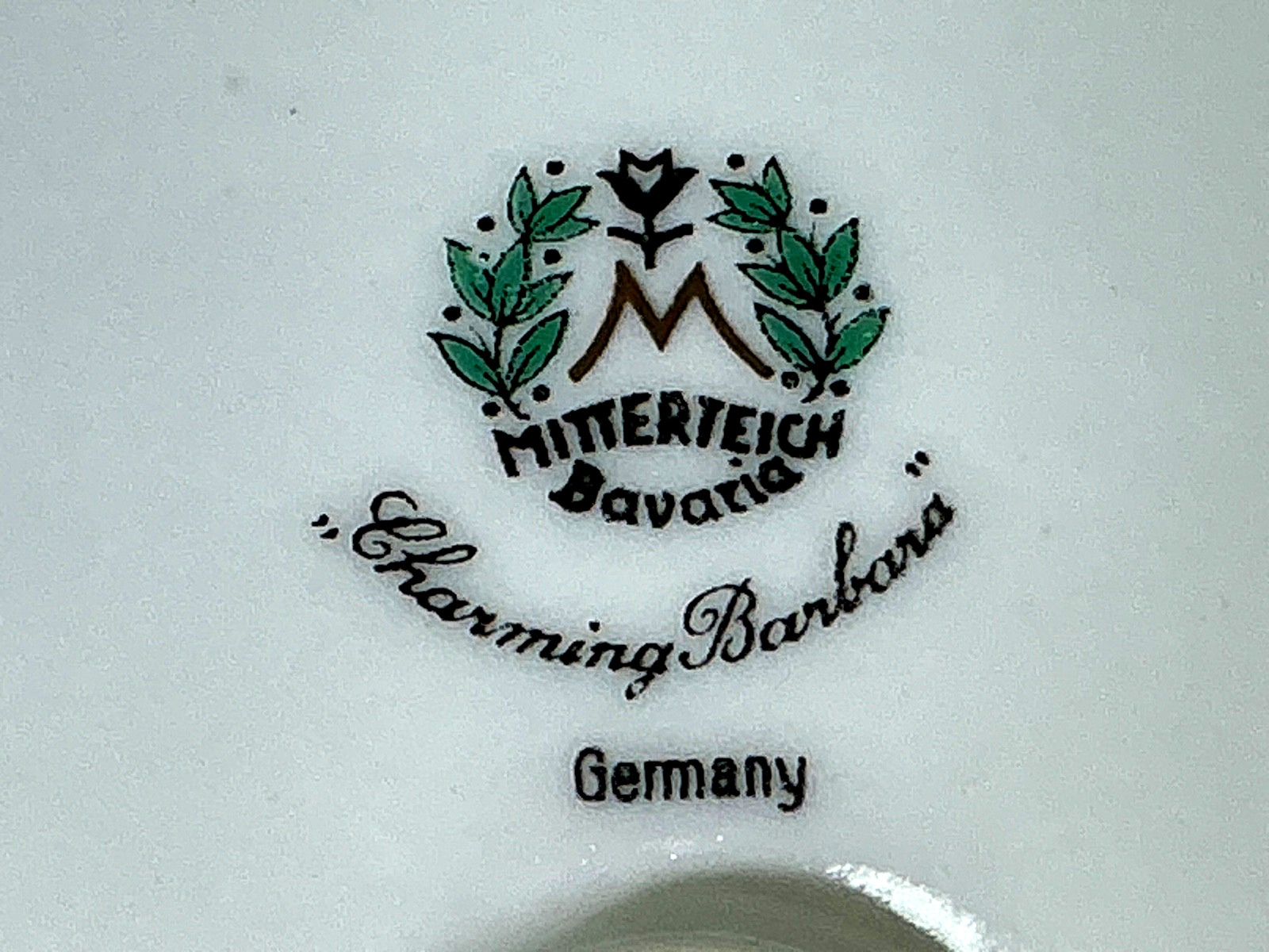 Mitterteich Charming Barbara 10 1/2” Set of 6 Dinner Plates 1949-1959 Germany