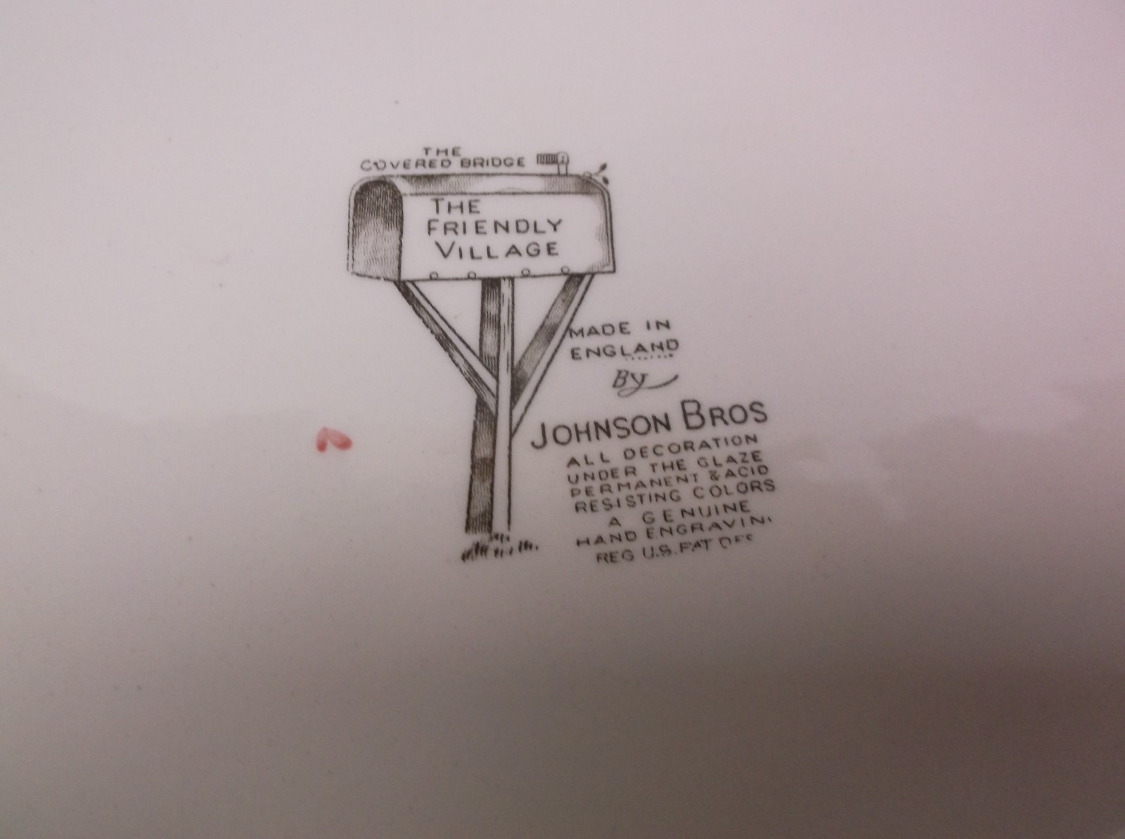 Johnson Bros The Friendly Village The Covered Bridge 15″ Oval Platter