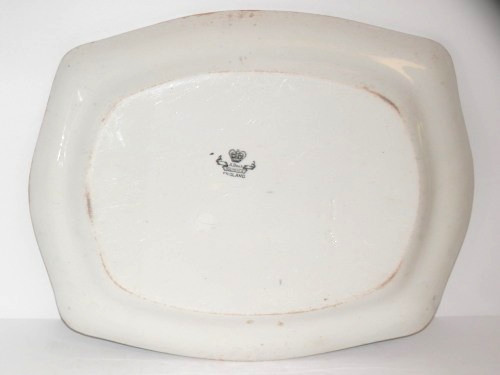 ASHWORTH BROS. 13 3/4″ BLACK TRANSFERWARE VICTORIA IRONSTONE PLATTER USED BIN!