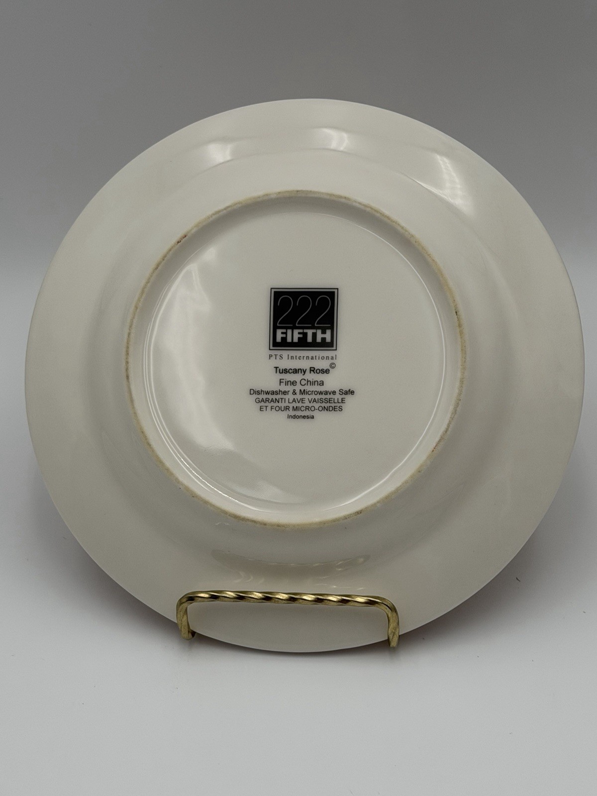 222 Fifth Tuscany Rose Salad Luncheon Plates 6″ Set of 3
