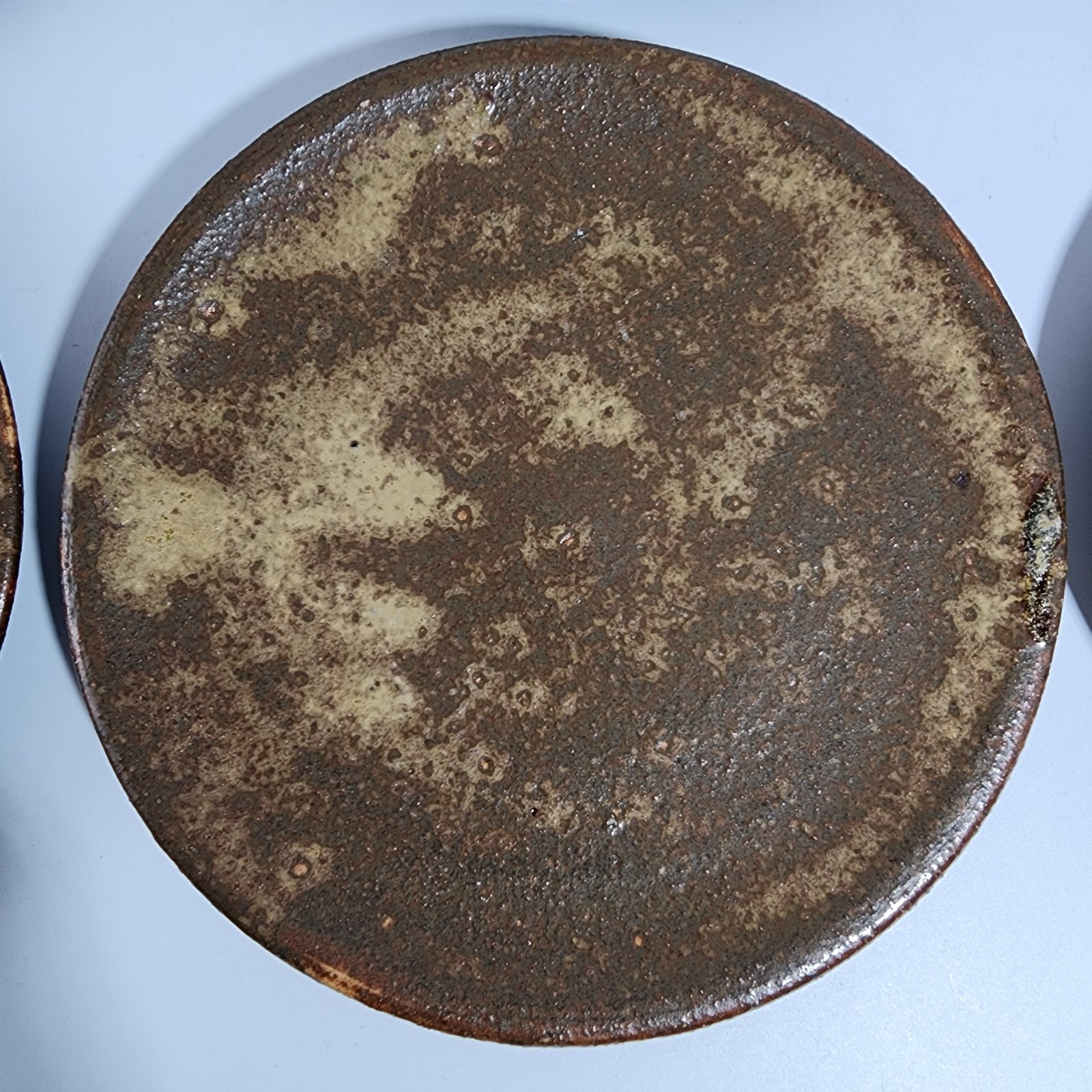 4 Vintage Japan Bizen Ware Pottery Tea Cups Saucers