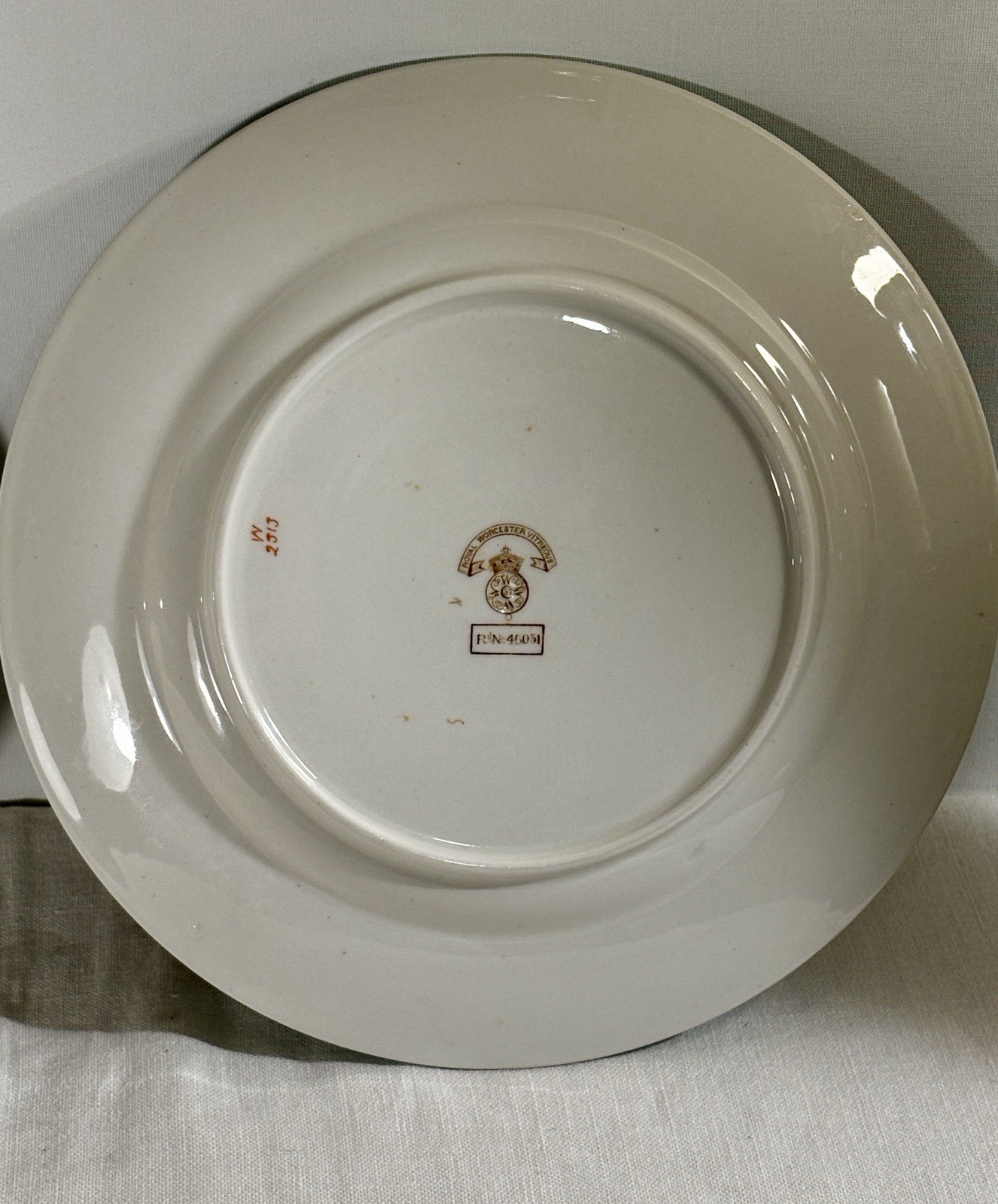 4 Antique Turquoise Gold & Cream Royal Worcester 9” Plates Circa 1888 Pat #2313