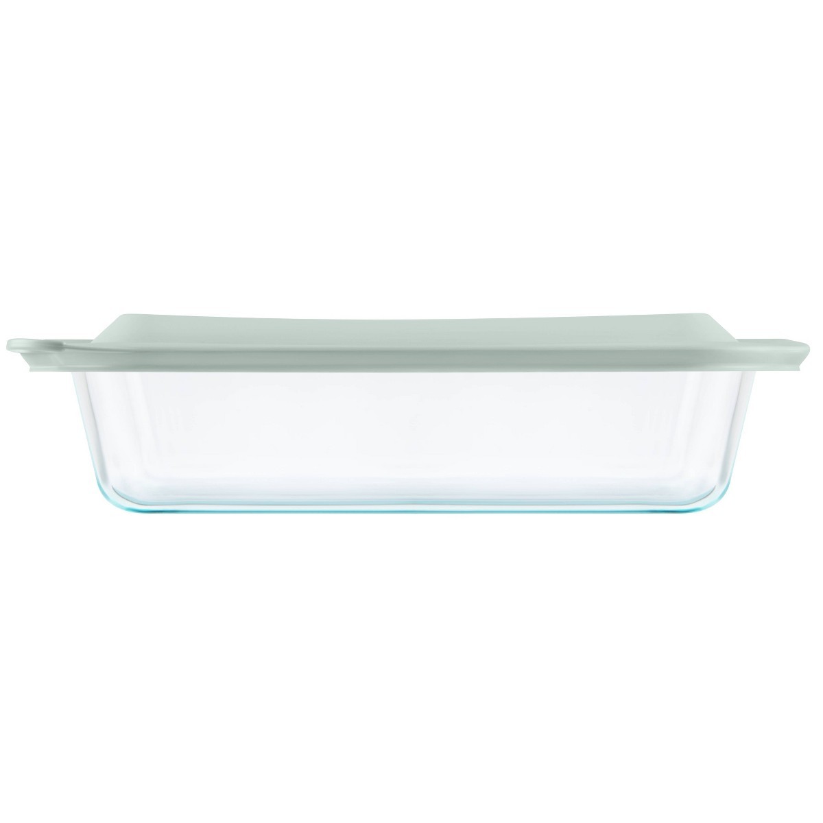 Pyrex 9"x13" Glass Deep Casserole Dish with Lid Sage Green: 5 Qt Baking