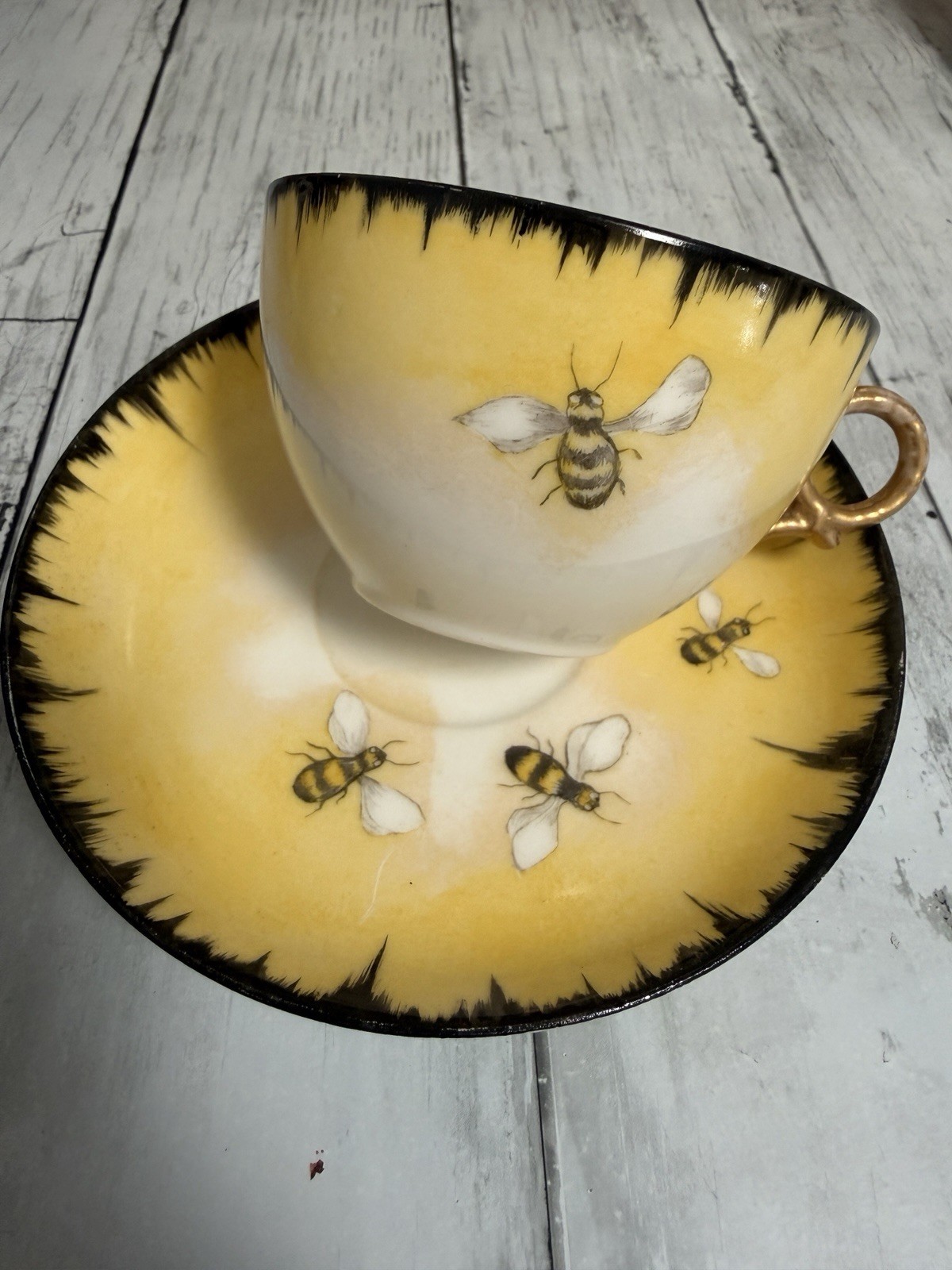 Rare Antique Haviland Limoges Hand-Painted Teacup & Saucer – Dated August 1891