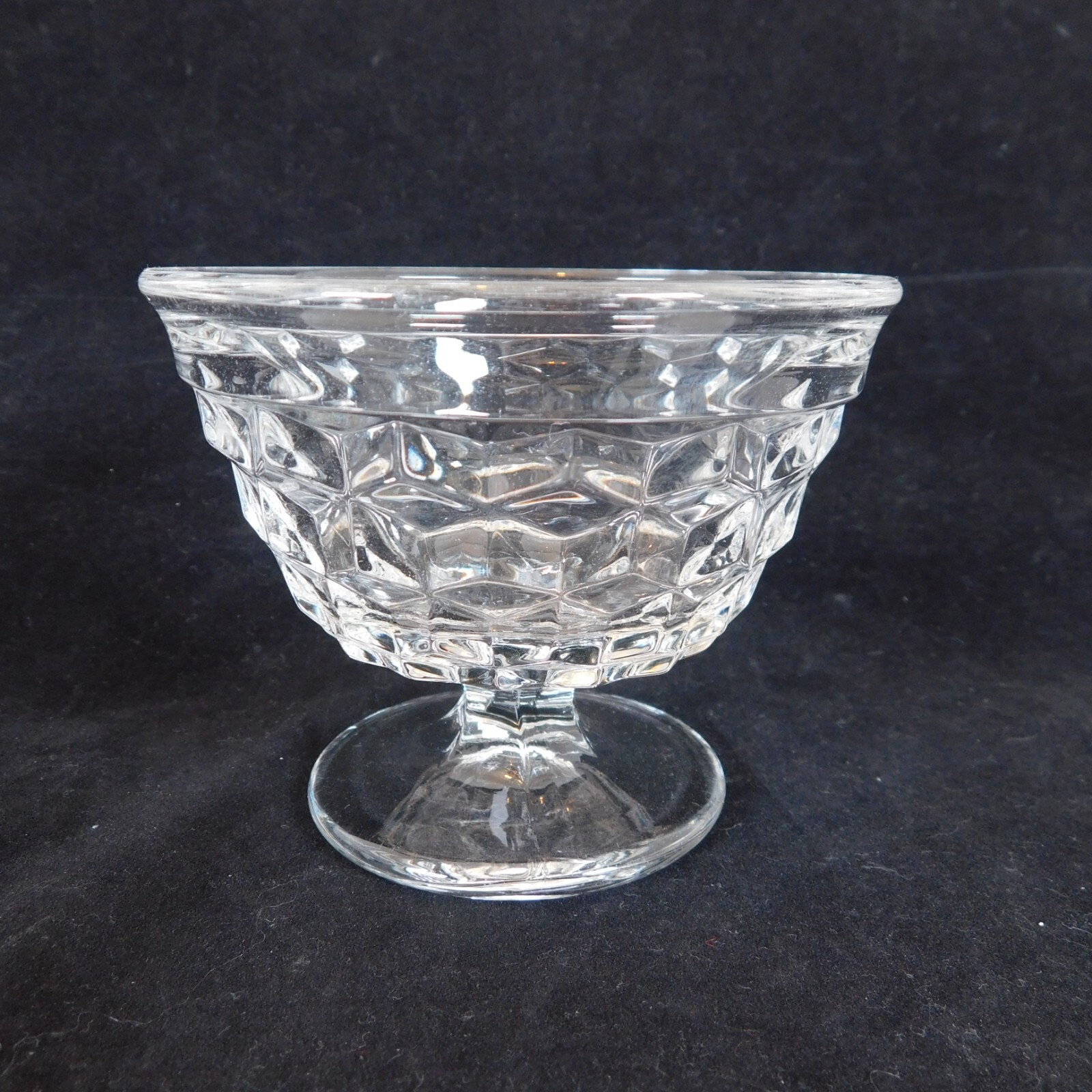 Set of 2 Fostoria American Clear Footed Sundae Cups 3 1/8 in tall Fruit Dessert