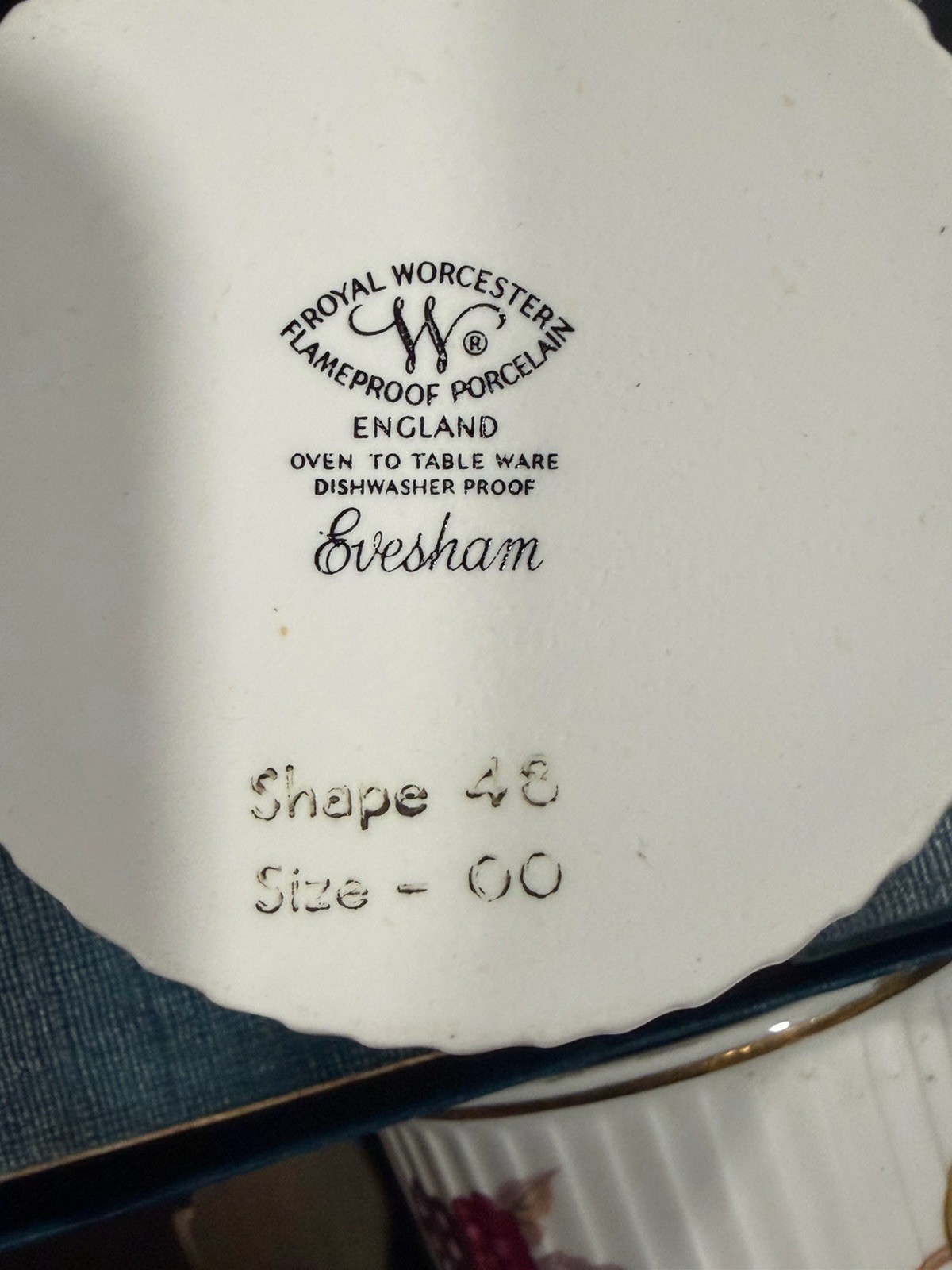 VTG Royal Worcester ‘Evesham’ Flameproof Porcelain Ramekins Set 6 Fruit Pattern