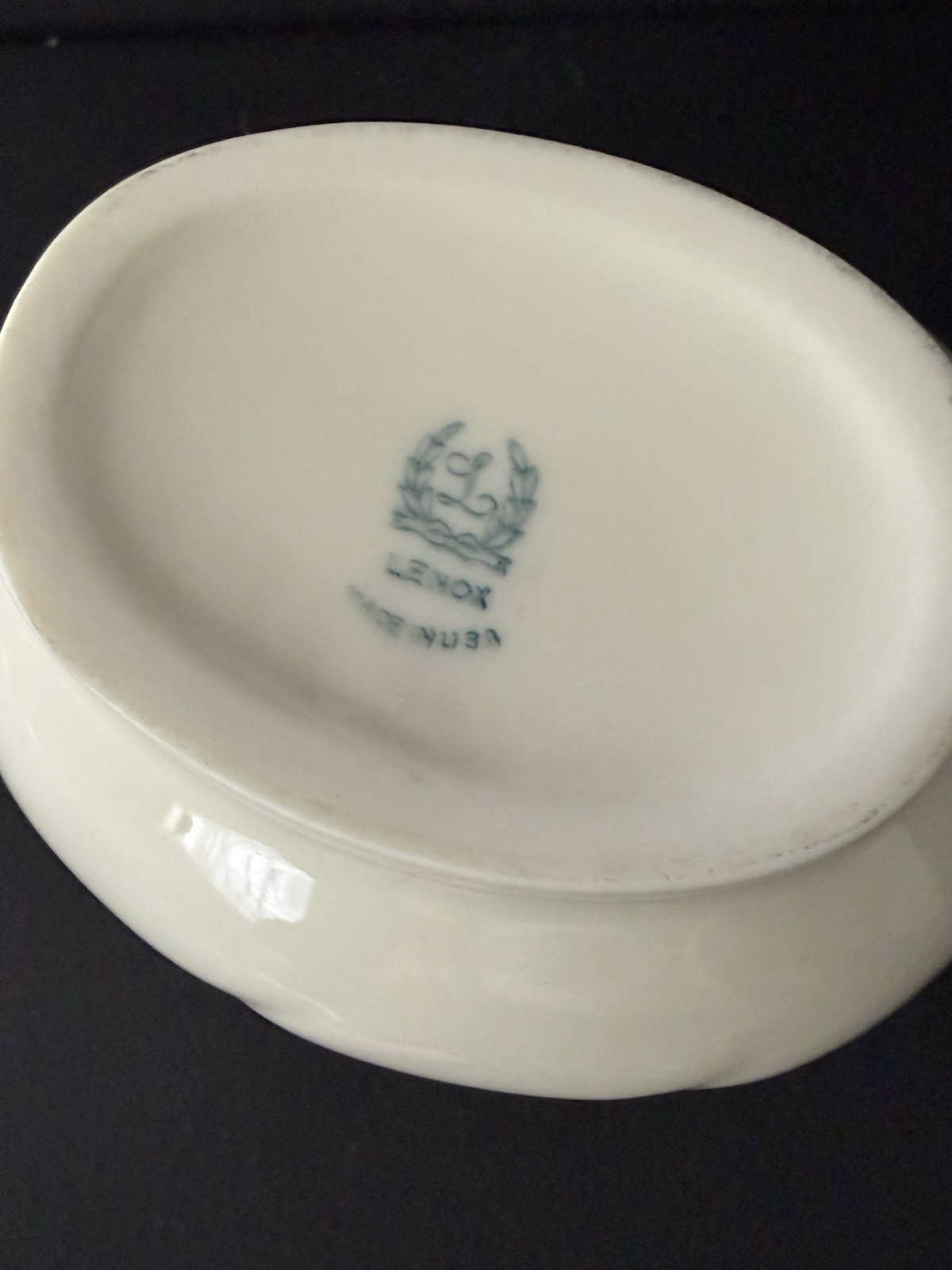 Lenox Colonial Collection Creamer 1953-1988. Vintage, Green Stamp.