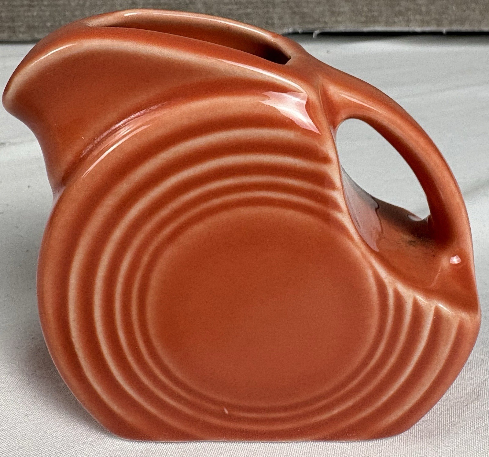 MINI DISK PITCHER creamer PERSIMMON orange NEW FIESTA 5 OZ.