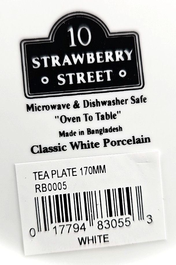 12) Ten Strawberry Street Classic White Tea Snack Appetizer Plate Set Dishes Lot