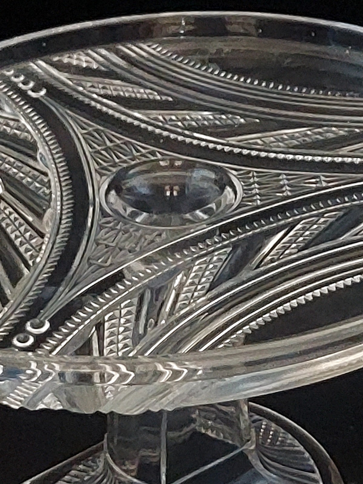 Antique EAPG Bryce Brothers Argyle Rare Oblong Pedestal Cake Plate C. 1880/1900s