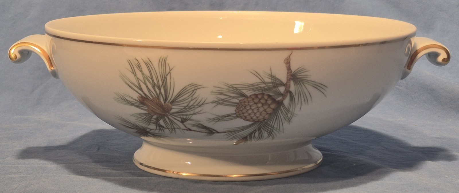 Rosenthal Aida PINE NEEDLE 9″ Round Vegetable Bowl w/ Lid, Germany EUC