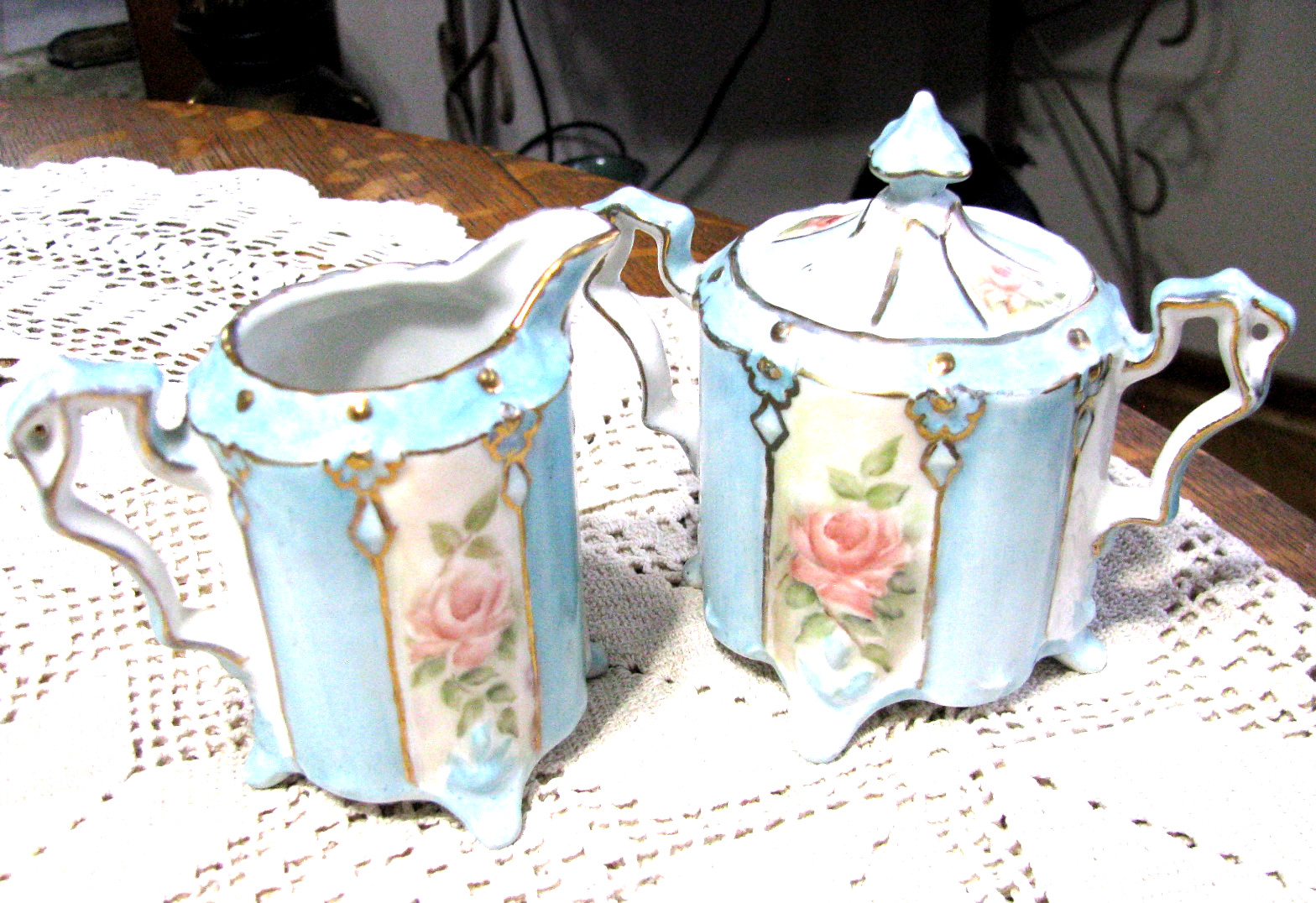Antique RS Prussia Tea Set-1895-1910-Paper Label Residue-Independent Artist