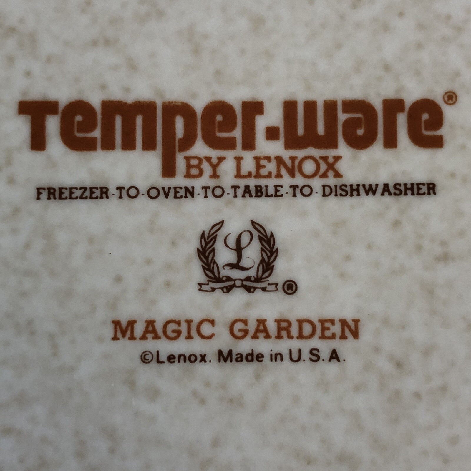 Lenox TemperWare Magic Garden Dinner Plate 10.25″ USA 12 Available Sold Separate