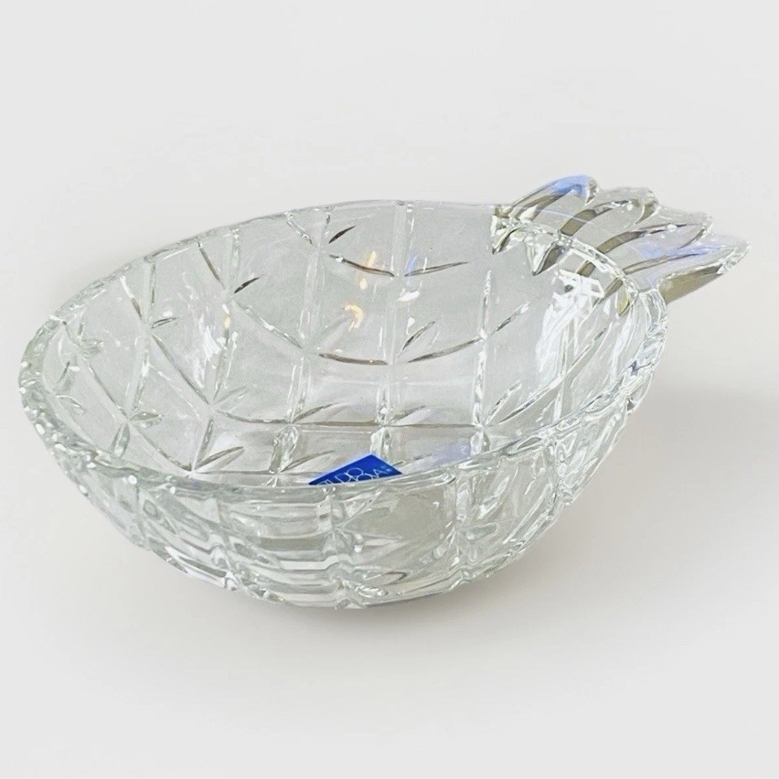 VTG – NEW Cut Crystal Pineapple Trinket Party Dish Bowl