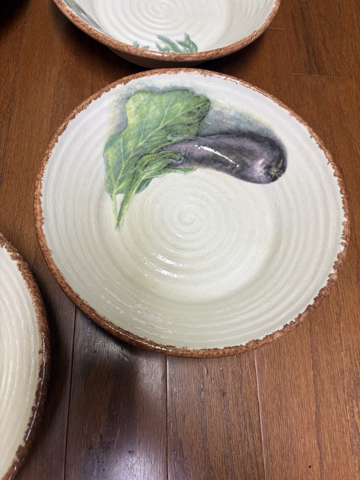 Williams Sonoma Jardin Potager 5 Piece Set- 1 Large Serving 4 Pasta Bowls VTG