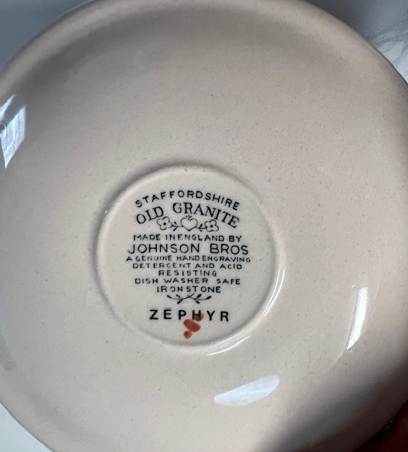 Set 18pc Johnson Brothers Zephyr Old Granite Tea Cups Saucers Creamer Sugar NEW