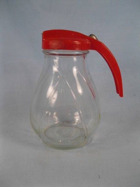 Syrup Dispenser Pitcher Federal Tool Corporation Chicago Red Handle Retro (O)
