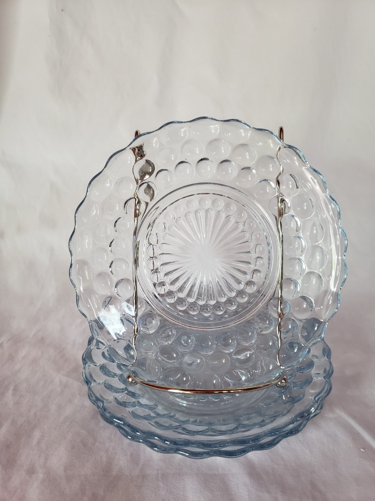 Vintage Anchor Hocking Sapphire Blue Glass Plates 6 1/2″ Set of 3
