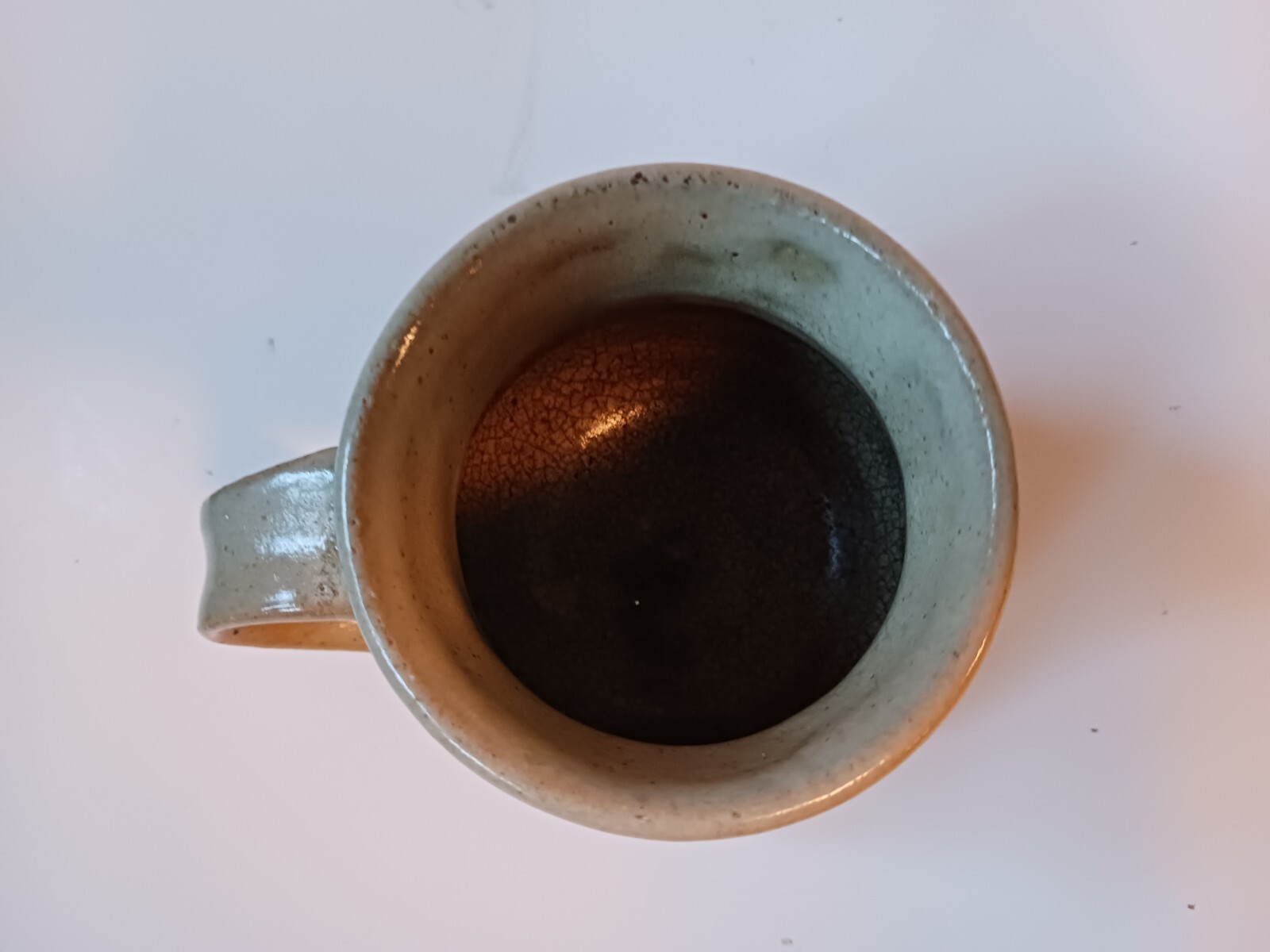 Small Handmade and Signed ceramic Earthenware Mug 3 inches