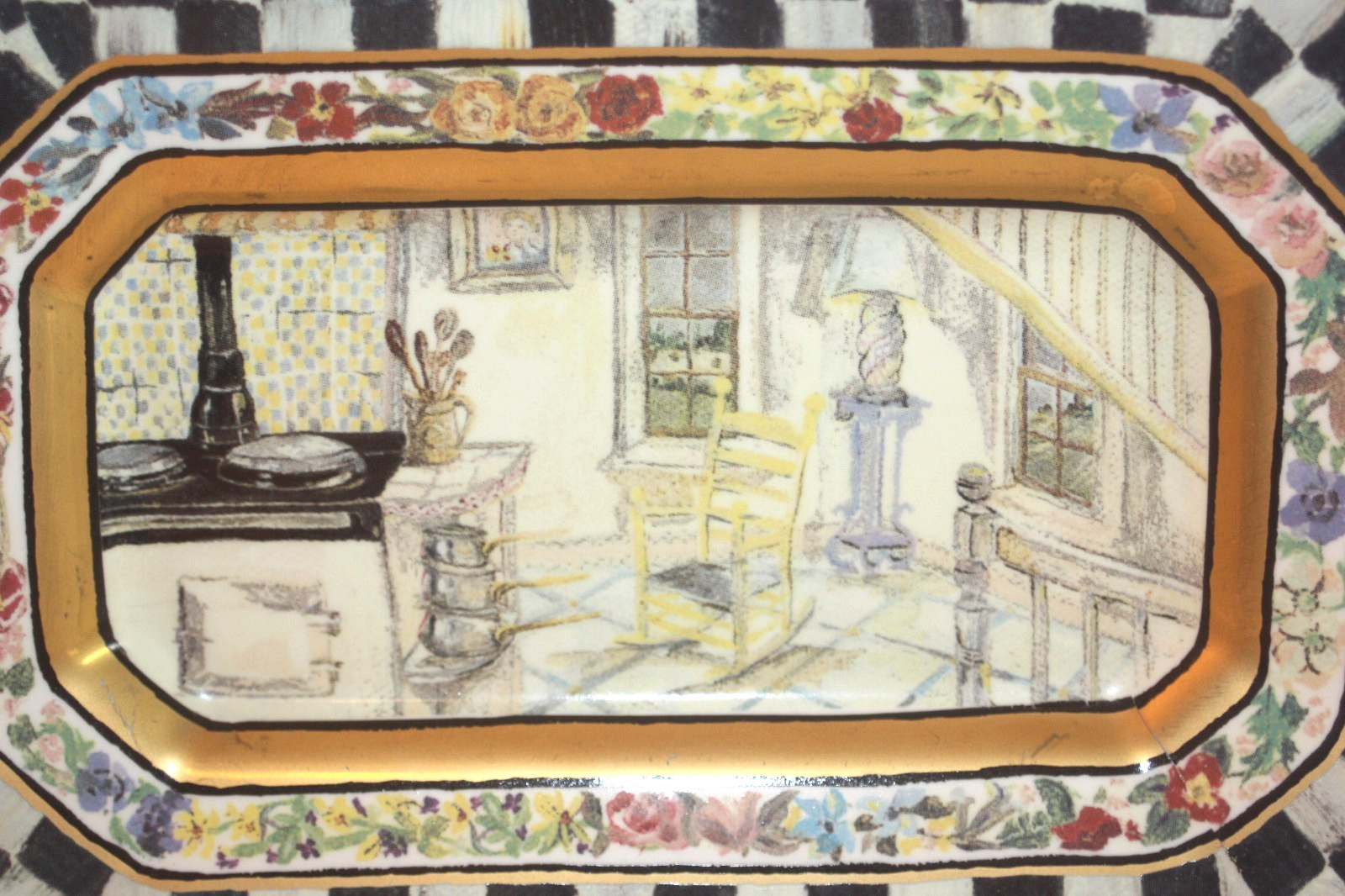 MacKenzie Childs Ltd. – MacLachlan Second Edition – Salad Plate 8 1/4″ x 5 1/2″