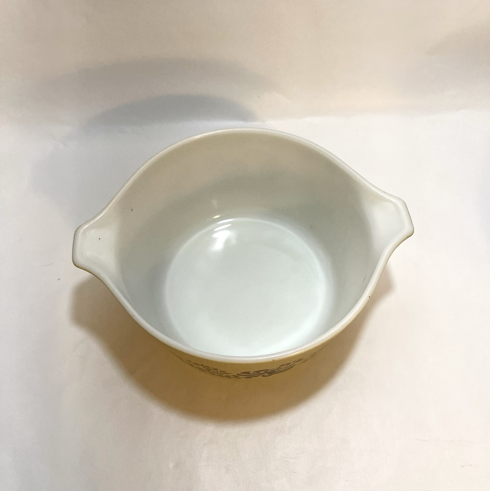 🌿Pyrex Blue & Tan HOMESTEAD 1qt Round Casserole Dish 473 No Lid