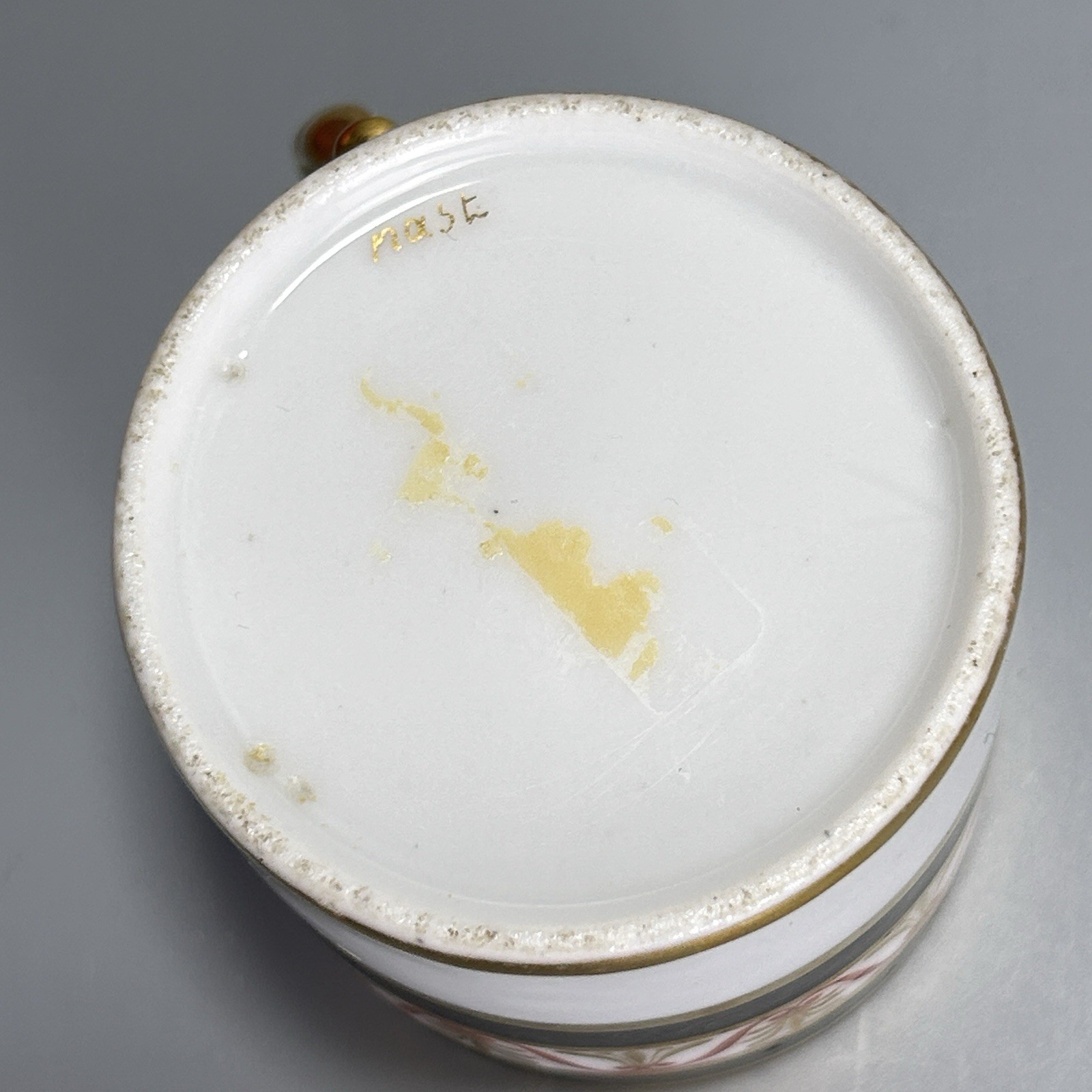 Antique Nast Veiux Paris Porcelain Cup C1815s Gilt French Empire 2.5”H Gold