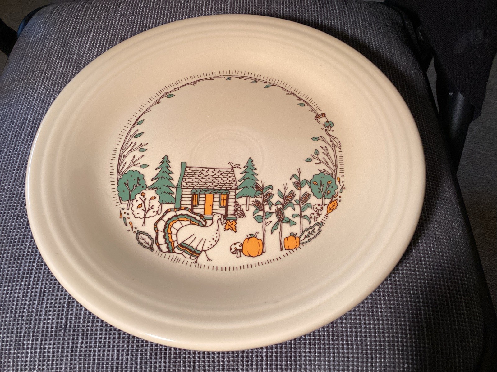 Fiesta Dinner Plate Fall Forest Turkey 10 1/2 Inches
