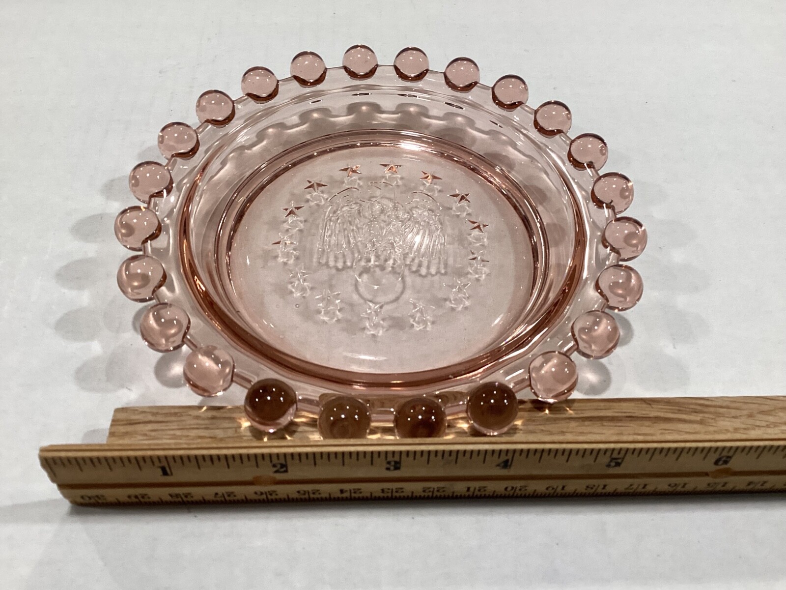 Imperial Candlewick WWII Victory Ash Tray set of 3