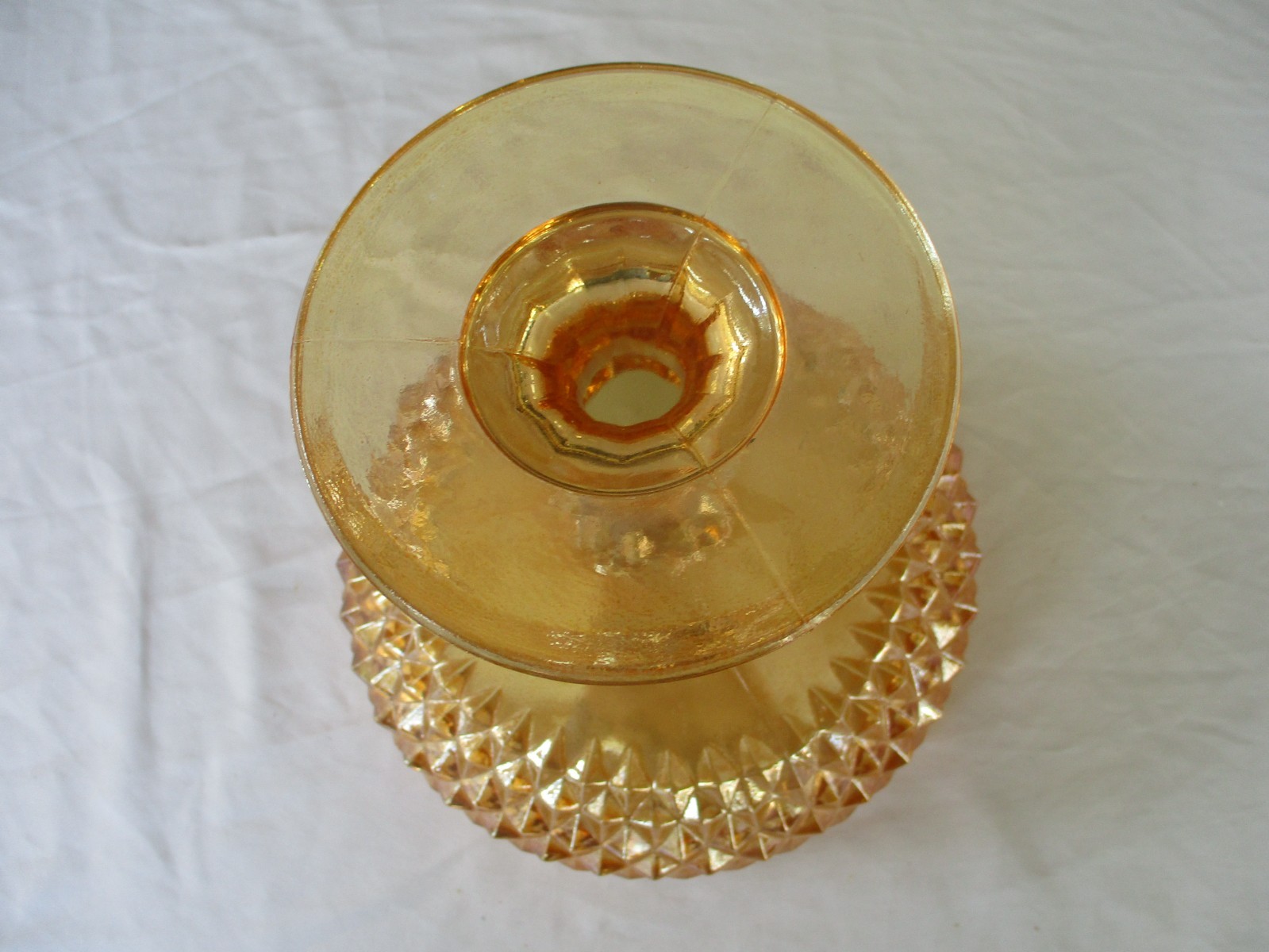 Indiana Glass Amber Pedestal Candy Dish + Covered Candy Dish & Condiment Server
