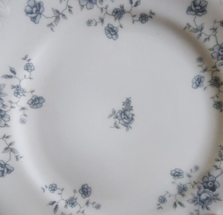 Blue Garland Dessert Bread Plates 6″ (pairs) Johann Haviland White Blue Platinum