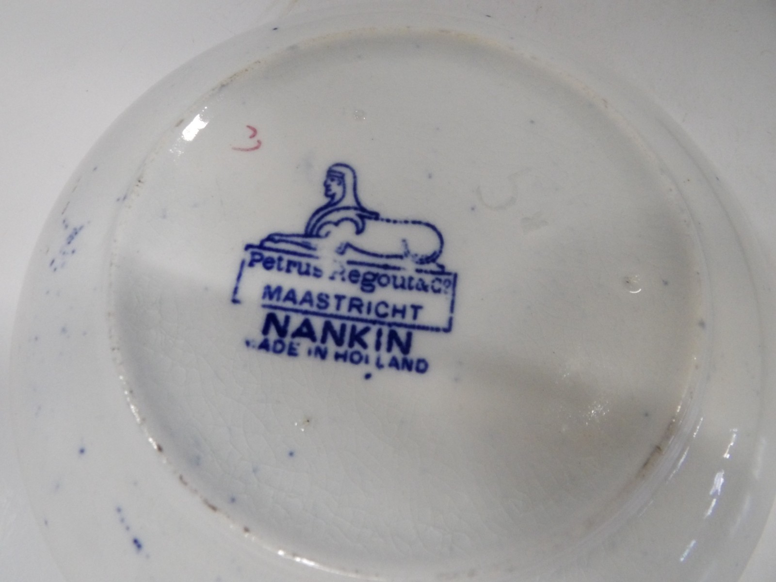 Petrus Regout Maastricht Nankin Blue and White Saucer