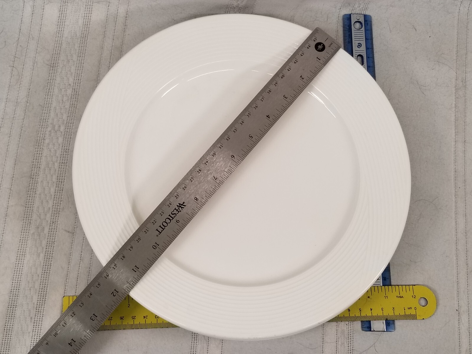 2 Bauscher Vitro-Collection # 302 White Rimmed 11 3/4 inch Dinner Plates