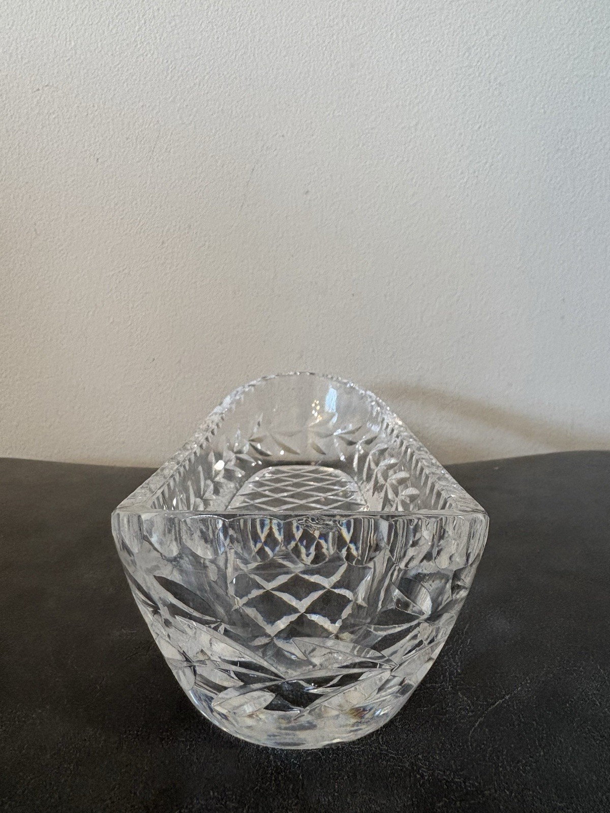 Waterford Glandore Pattern Cut Crystal Oval Celery Relish Dish Tray Vtg EUC