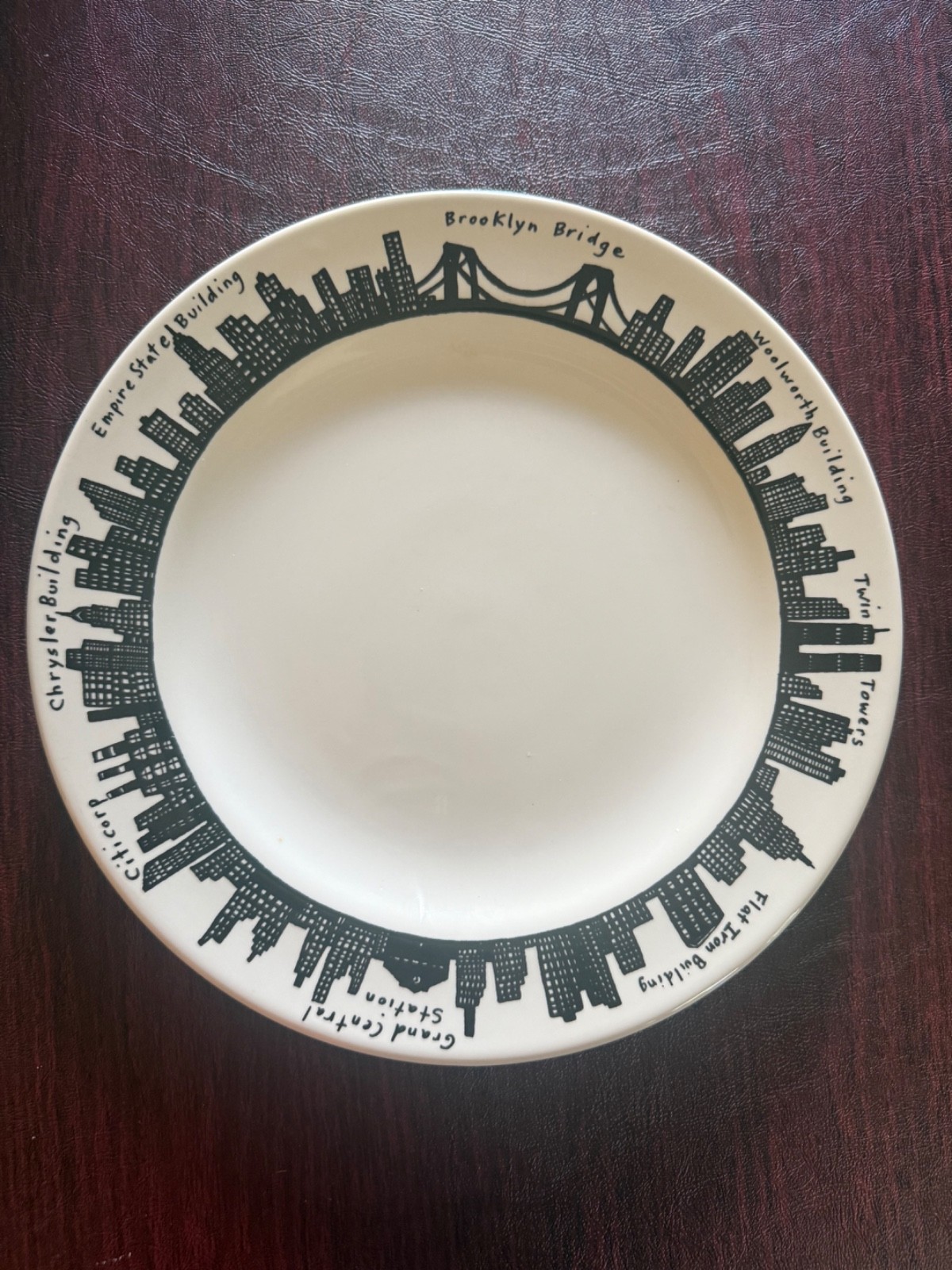 Homer Laughlin Fishs Eddy New York City 212 Skyline Select Plate or Bowl Nice!