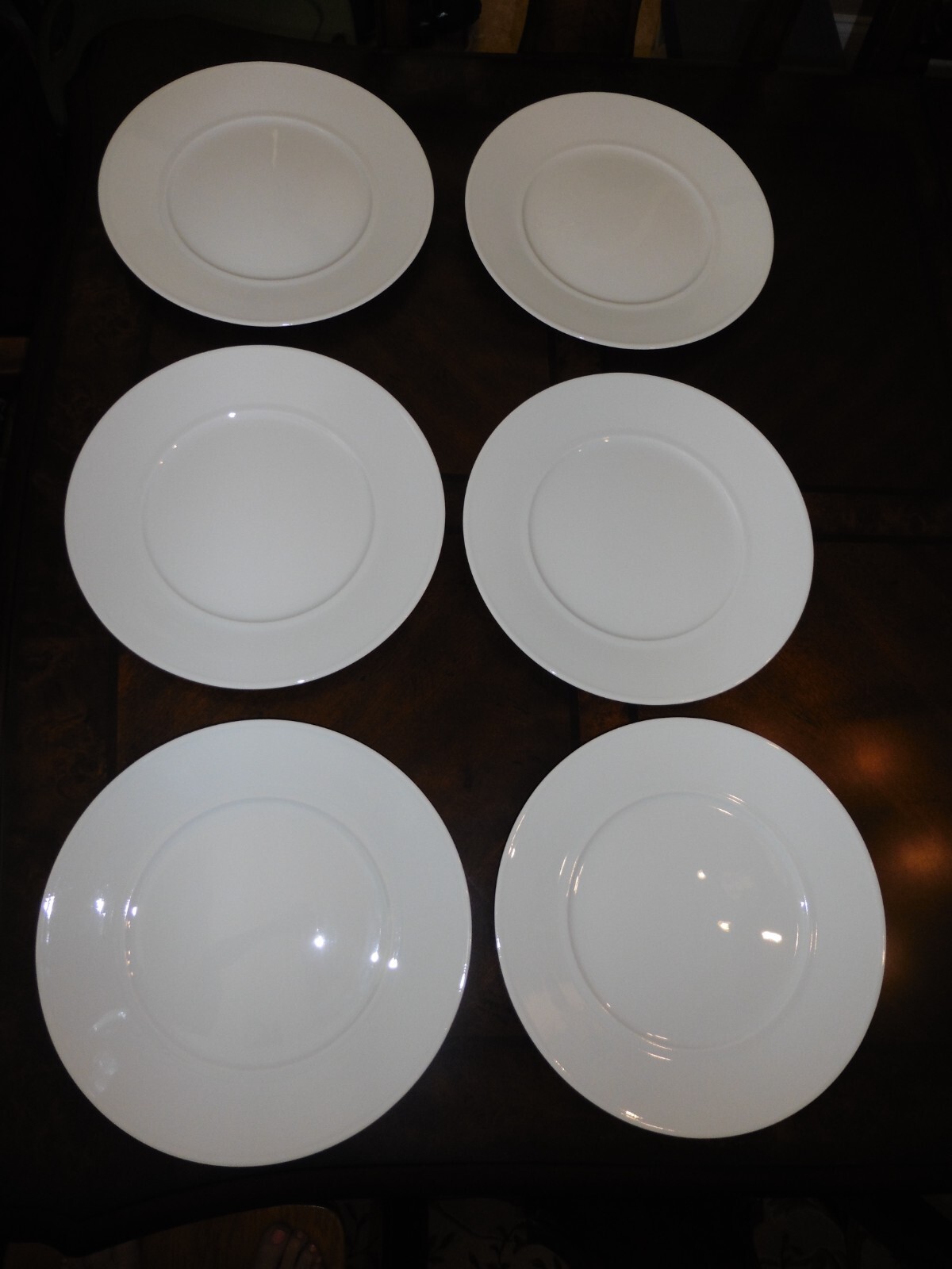 Bernardaud Limoges Atlantide Blanc Service Plates 12 1/8 Inches – Set of 6