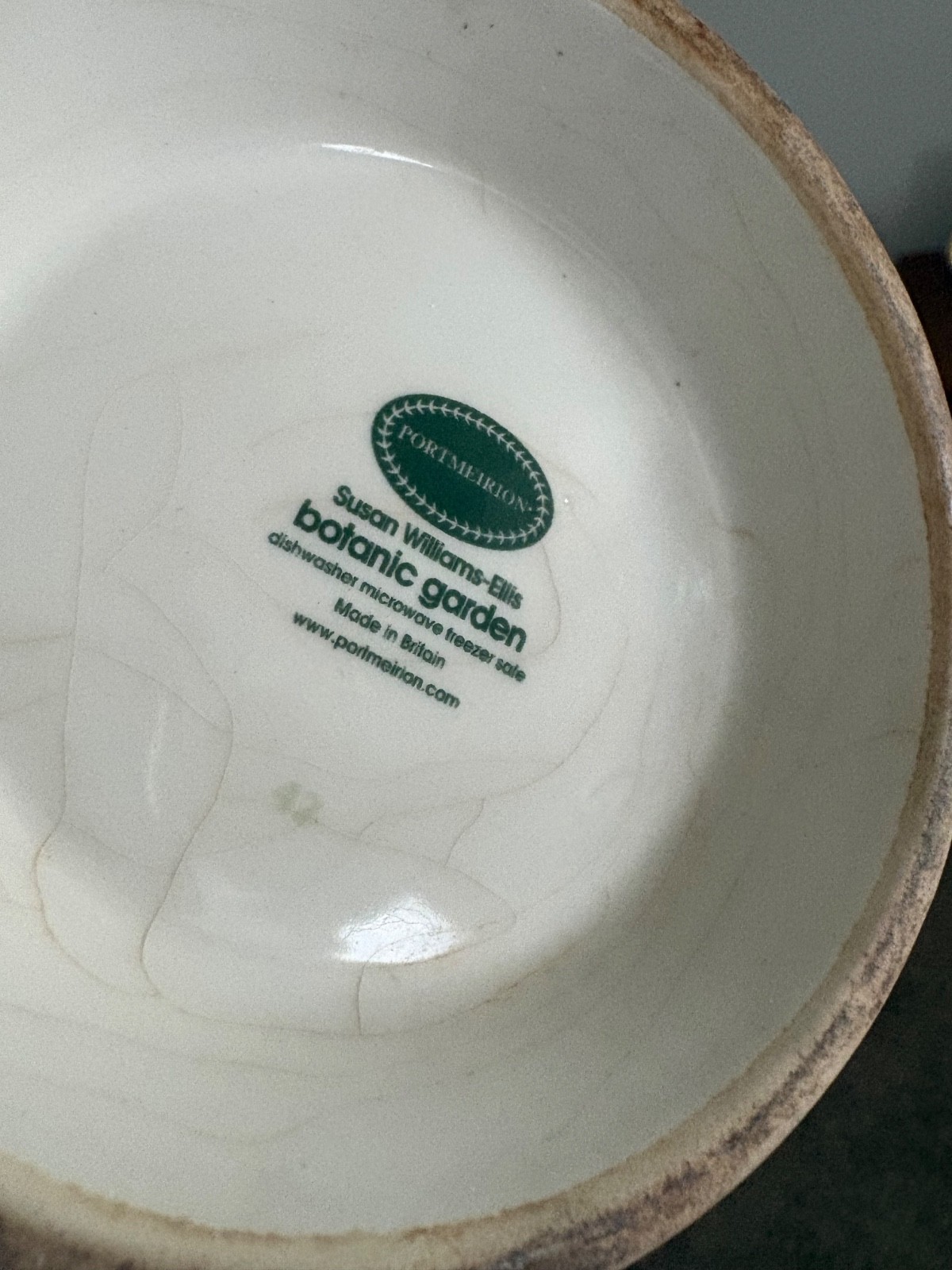 Portmeirion Botanic Garden Pitcher Floral Ceramic Jug 8.5″ Handle Repaired