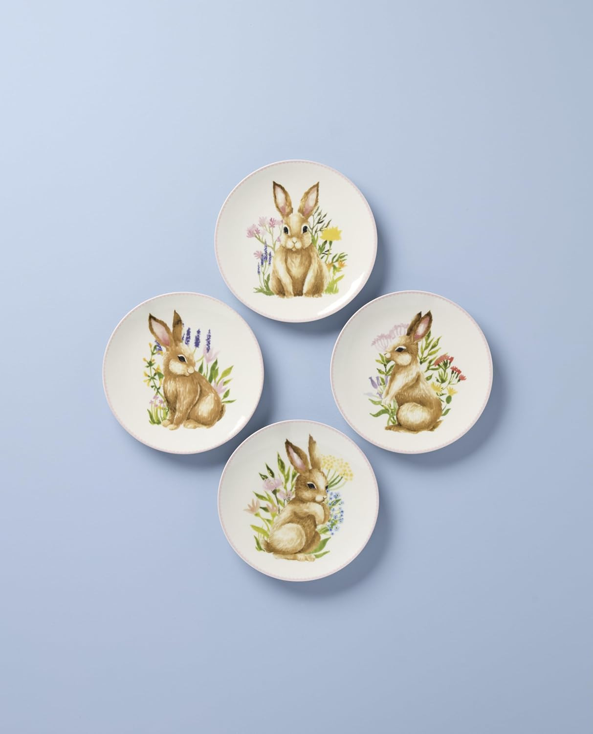 897155 Bunny Accent Plates, Set of 4