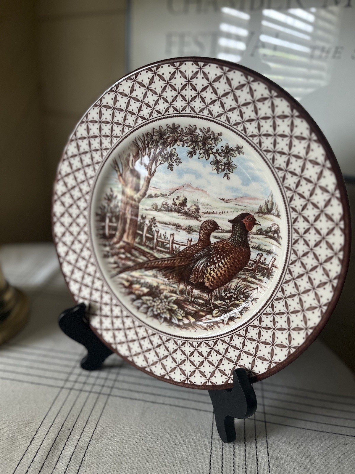 Royal Stafford Pheasant Thanksgiving Harvest Dinner Plate 11”