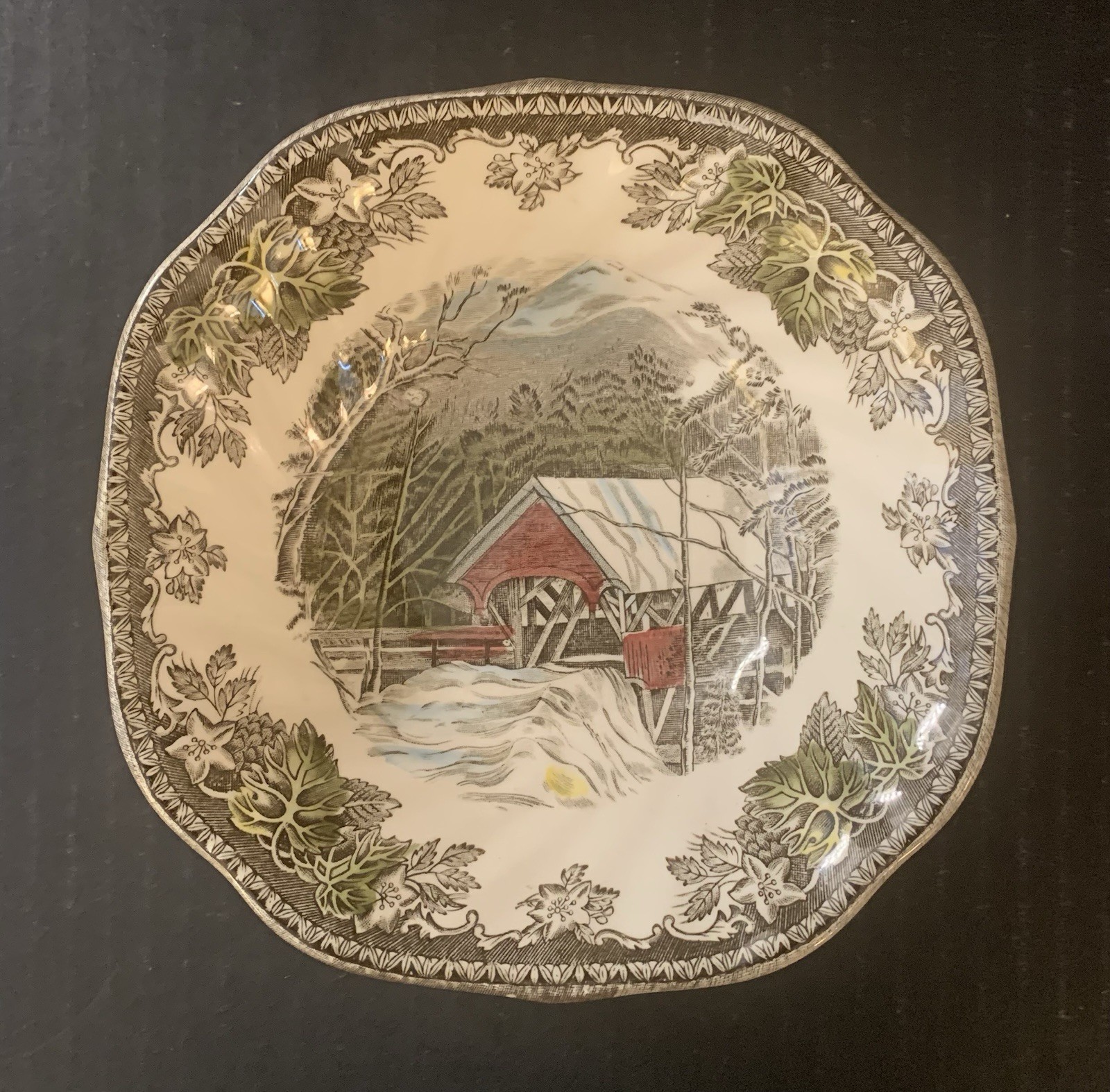 Johnson Bros. The Friendly Village “Covered Bridge” 6-1/4″ Cereal / Fruit Bowl