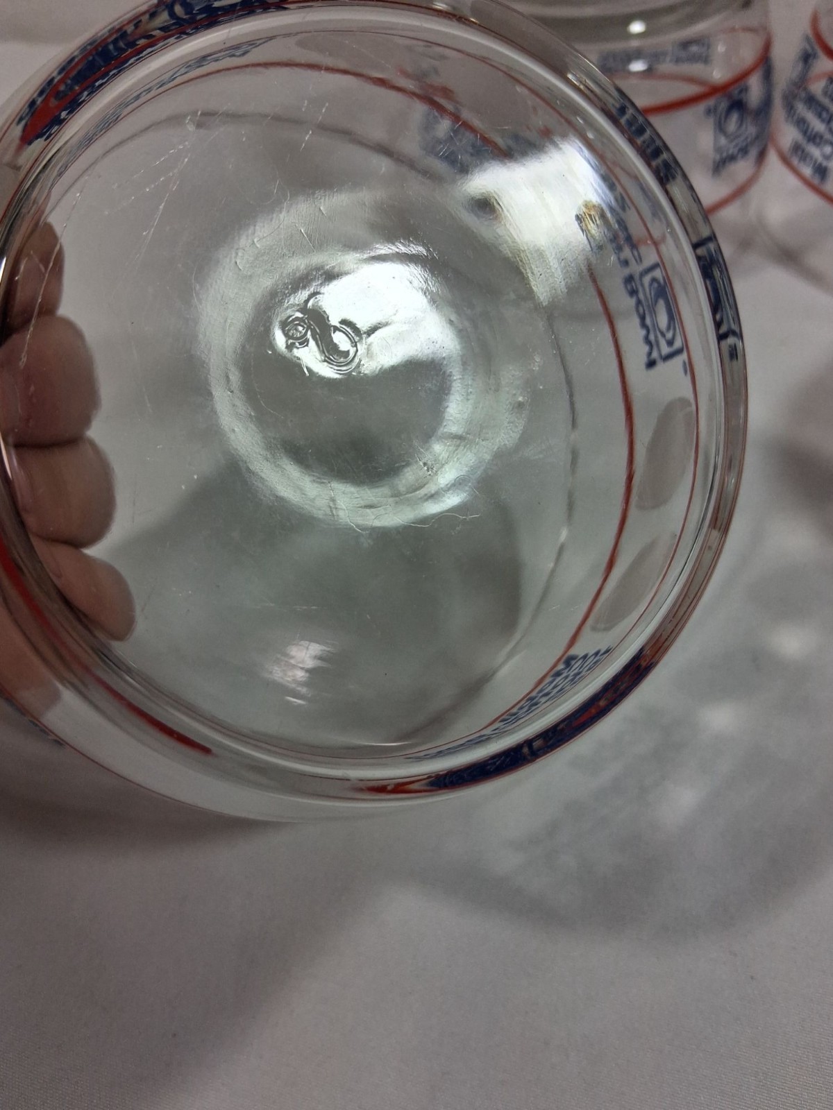 Set Of 4 Mobil Cotton Bowl Classic 1992 Glass Bowls Vintage Souvenir